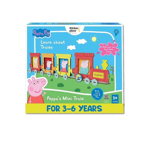 ThinkerPlace Peppa Pig DIY Mini Build Train Photo Frame - LXINDIA.COM