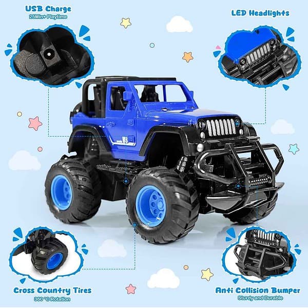 Tisany RC Blue Truck Jeep B - LXINDIA.COM