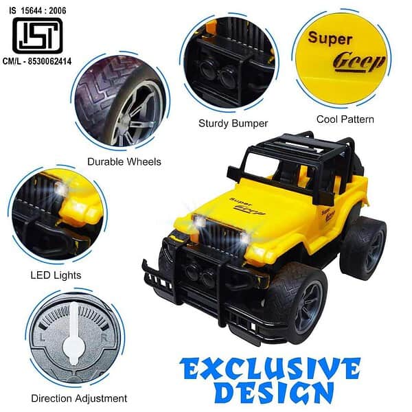 Tisany RC Yellow Truck Jeep A - LXINDIA.COM