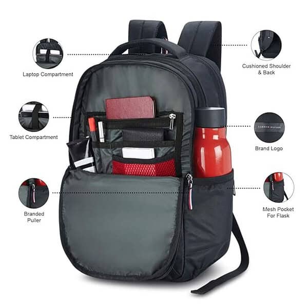 Tommy Hilfiger Joshua 21 Ltrs Black Laptop Backpack 1 - LXINDIA.COM