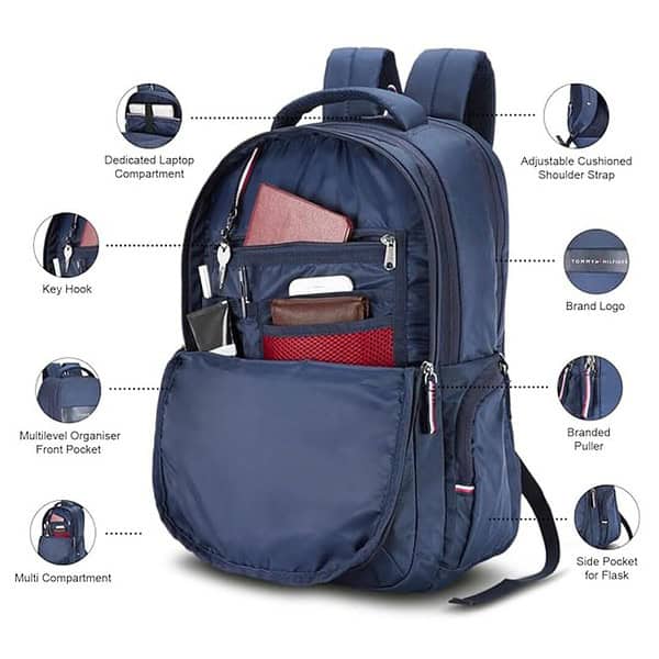 Tommy Hilfiger Joshua 21 Ltrs Navy Laptop Backpack 3 - LXINDIA.COM