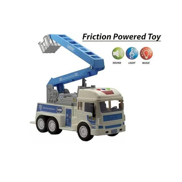 Toyshine 116 Scale Repair Lifter Cum Rescue Ladder Holder Musical Friction Powered Toy Truck A - LXINDIA.COM