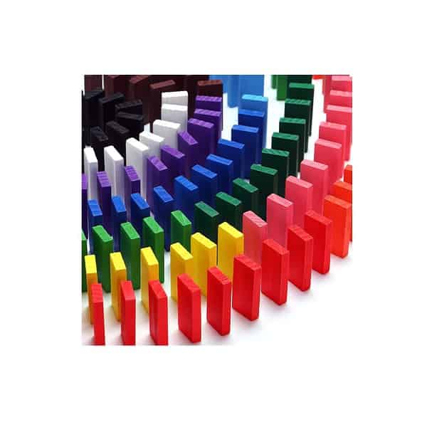 Toyshine 120 pcs 12 Color Wooden Dominos Blocks Set 1 - LXINDIA.COM