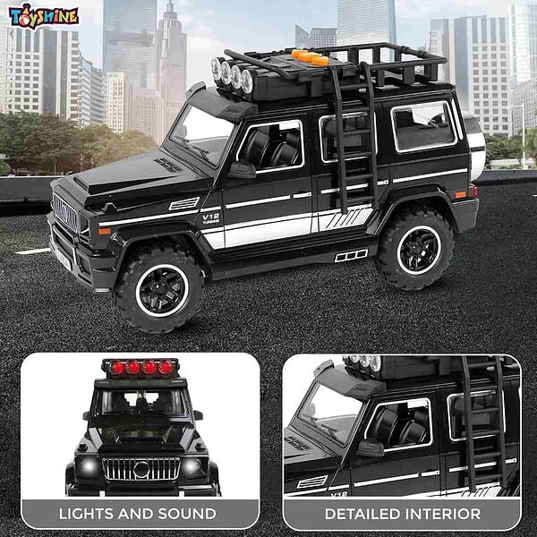 Toyshine Friction Powered Jeep Black - LXINDIA.COM