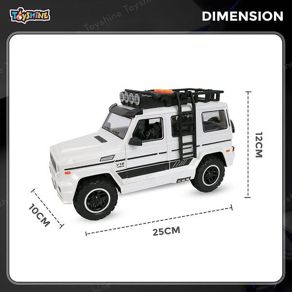 Toyshine Friction Powered Jeep White a - LXINDIA.COM