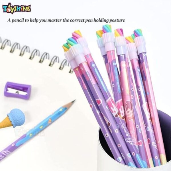 Toyshine HB Graphite Pencils Thick Strong Grip Pencils 24 Pencils and 2 Erasers1 - LXINDIA.COM