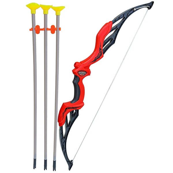 Toyshine Toy Super Archer Toy Set with 3 Suction Arrows Red E - LXINDIA.COM