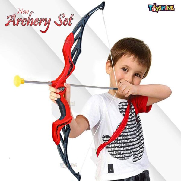 Toyshine Toy Super Archer Toy Set with 3 Suction Arrows Red H - LXINDIA.COM