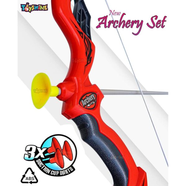 Toyshine Toy Super Archer Toy Set with 3 Suction Arrows Red R - LXINDIA.COM