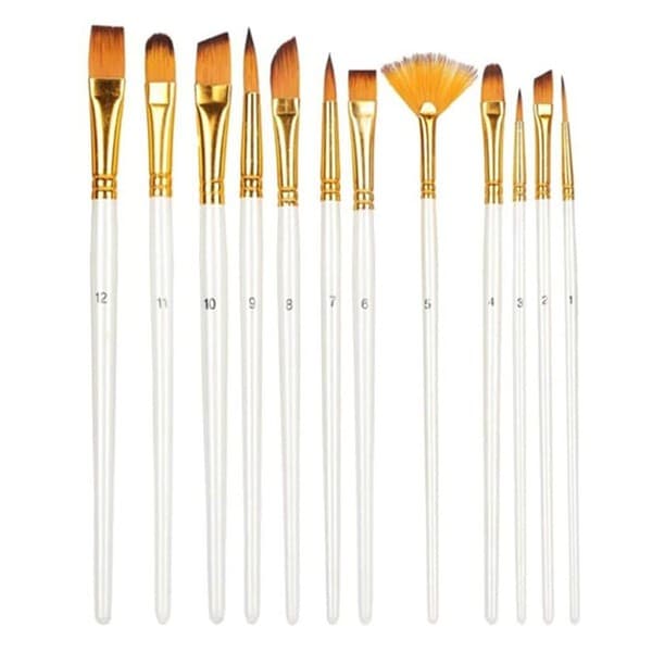 Twizzle Painting Brushes Set of 12 Synthetic Hairs Assorted Paint Brush1 - LXINDIA.COM