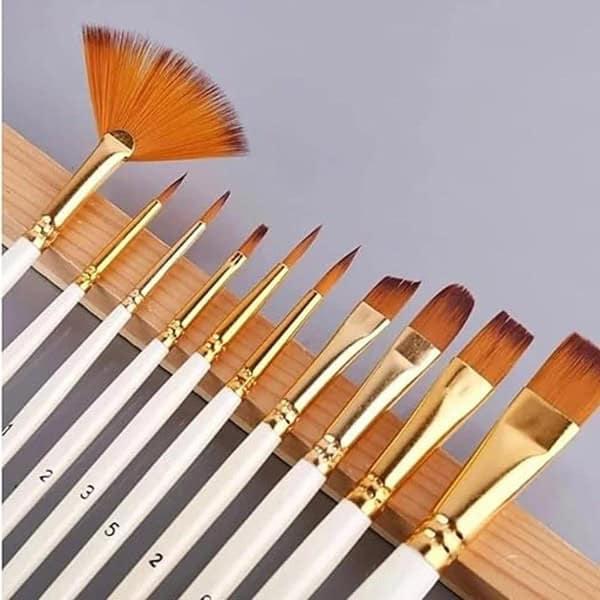 Twizzle Painting Brushes Set of 12 Synthetic Hairs Assorted Paint Brush2 - LXINDIA.COM