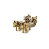 Two Moustaches 7.5 Inches Brass Bullock Cart Showpiece - LXINDIA.COM