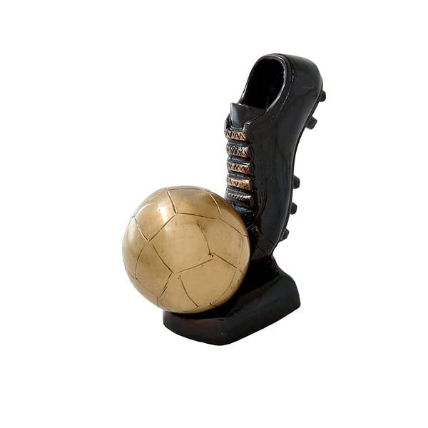 Two Moustaches Brass Decorative Soccer Ball and Shoe Showpiece - LXINDIA.COM