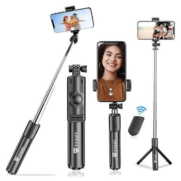 Tygot Bluetooth Extendable Selfie Sticks with Wireless Remote and Tripod Stand - LXINDIA.COM