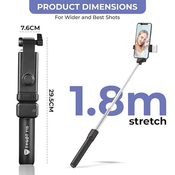 Tygot T1S SnapStick with Tripod Stand With 3 in 1 Multifunctional Design1 - LXINDIA.COM