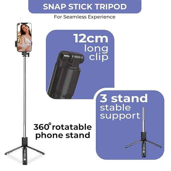 Tygot T1S SnapStick with Tripod Stand With 3 in 1 Multifunctional Design2 - LXINDIA.COM