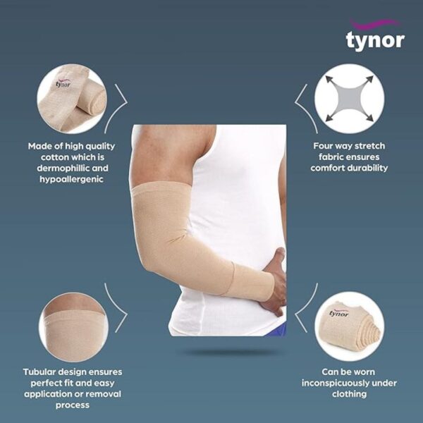 Tynor Tubular Elastic Bandage Beige D 75 MM 1 Unit 2 - LXINDIA.COM