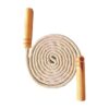 UG Sports Wooden Jumping Skipping Rope Brown Handle White Rope - LXINDIA.COM