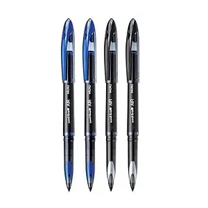 UNI BALL Air UBA188M Roller Ball Pen Blue and Black Ink - LXINDIA.COM