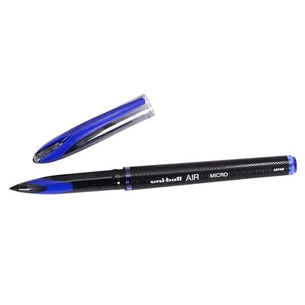 UNI BALL Air UBA188M Roller Ball Pen Blue and Black Ink2 - LXINDIA.COM