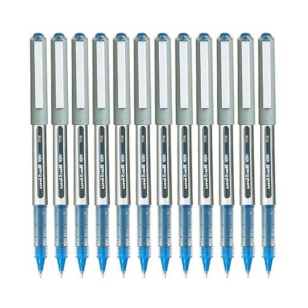 UNI BALL Eye UB157 Roller Ball Pen Blue Ink Pack of 12 - LXINDIA.COM