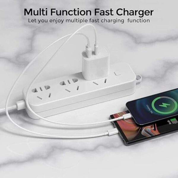 UNIGEN 20W Dual Port USB and Type C PD Charger with 1M Type C to Lightning Cable1 - LXINDIA.COM