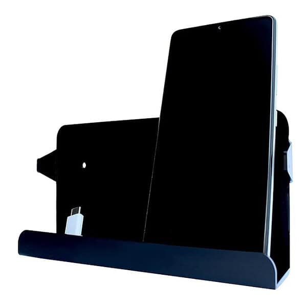 UNIQUE UTILITIES Wall Mount Mobile Phone Charging Stand Black 1 - LXINDIA.COM