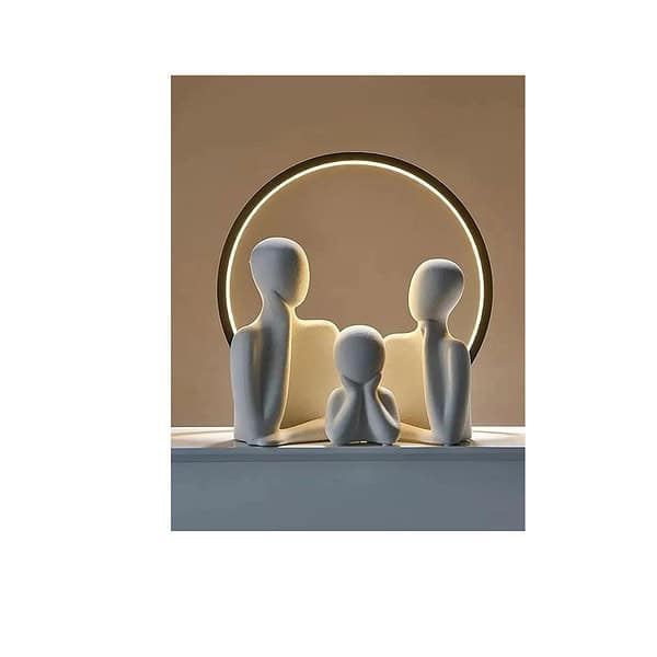 URBAN SENSE Couple Family Statue Ceramic Thinker White Set of 3 - LXINDIA.COM