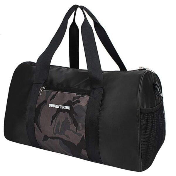 URBAN TRIBE Polyester Fury Gym Bag Black 1 - LXINDIA.COM