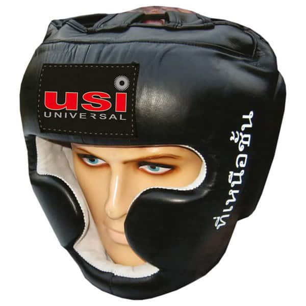 USI UNIVERSAL Boxing Headguard Black - LXINDIA.COM