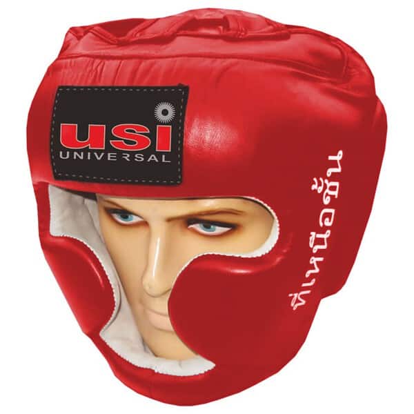 USI UNIVERSAL Boxing Headguard Red - LXINDIA.COM