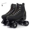 Ubervia Classic Quad Skates Women Men Roller Skate Black - LXINDIA.COM