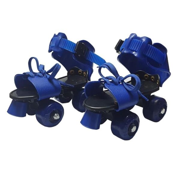 Unisex Roller Skates for Kids Adjustable Inline Skating Shoes Blue Black - LXINDIA.COM