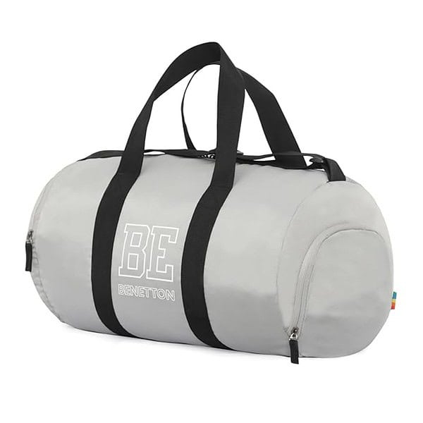 United Colors Of Benetton Drew Unisex Polyester Duffel Gym Bag Grey 2 - LXINDIA.COM