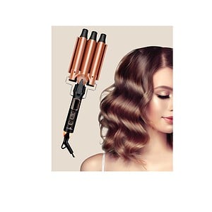 Urban Yog 3 Barrel Double Ceramic Coated Barrels Hair Curler - LXINDIA.COM