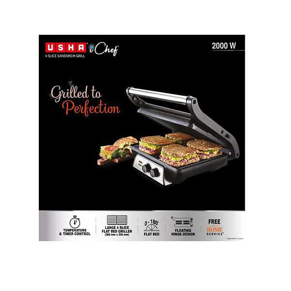 Usha iChef Sandwich Grill 2000 Watt Toster A - LXINDIA.COM