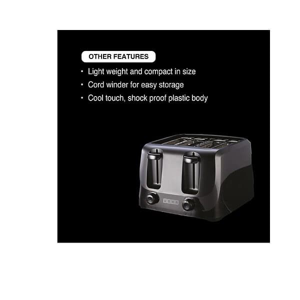 Usha iToast 4 Slice Pop Up Toaster 1400W B - LXINDIA.COM