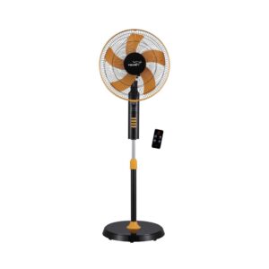 V Guard Esfera 5 Blade Pedestal Fan With Remote Control Orange Black 400mm - LXINDIA.COM