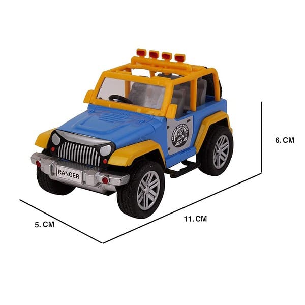 VEERO Ranger Adventure Jeep Pull Back Toy Blue A - LXINDIA.COM