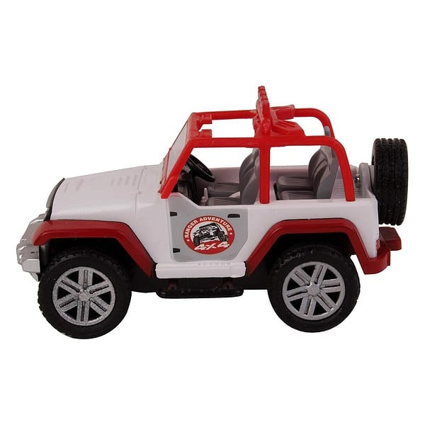 VEERO Ranger Adventure Jeep Pull Back Toy Red A - LXINDIA.COM