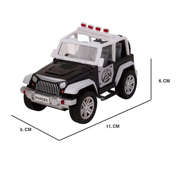 VEERO Ranger Adventure Jeep Pull Back Toy White B - LXINDIA.COM