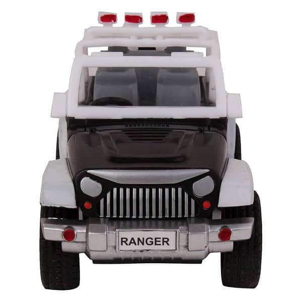 VEERO Ranger Adventure Jeep Pull Back Toy White C - LXINDIA.COM