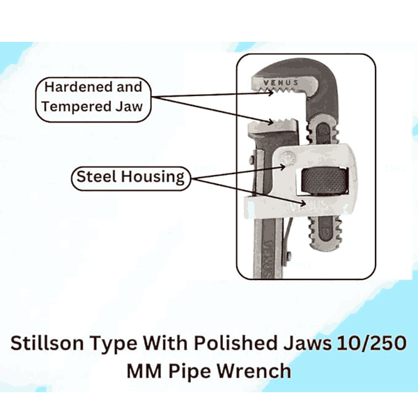 VENUS 10Inch Pipe Wrench Pack of 1 10x250mm2 1 - LXINDIA.COM