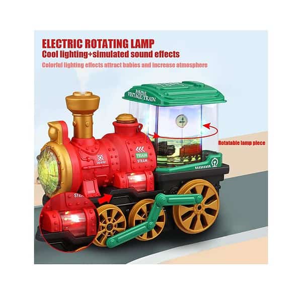 VGRASSP Bump and Mist Spraying Electric Steam Train Set 1 - LXINDIA.COM