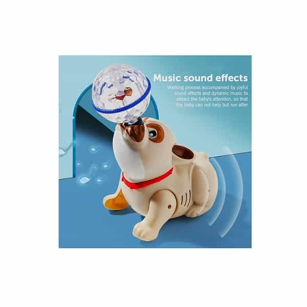 VGRASSP Dancing Dog Toy with Music and 3D Flashing LED Light Ball B - LXINDIA.COM