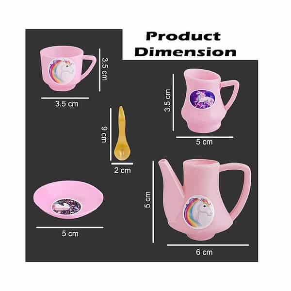 VGRASSP Plastic Kitchen Set Tea Pot Tea Cups Saucers 01 - LXINDIA.COM