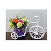 VRB Dec Cycle Shape Flower Vase Modern With Flower Bunches Purple - LXINDIA.COM