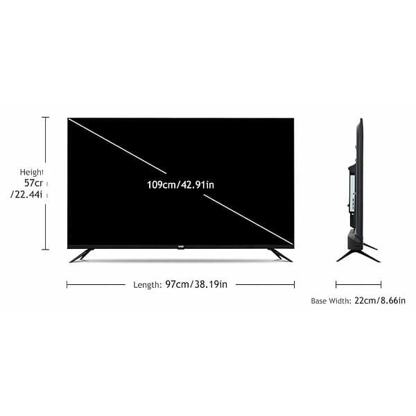 VW 109 cm 43 inches Playwall Frameless Series Android Smart LED TV VW43F2 Black3 - LXINDIA.COM