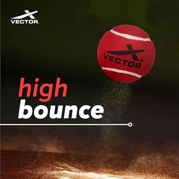 Vector X Cricket Tennis Ball Heavy Standard Heavy Red Pack of 3 2 - LXINDIA.COM