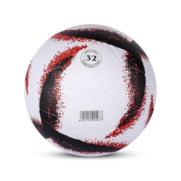 Vector X Neo Rubber Moulded Football with Pump White Black Red 1 - LXINDIA.COM